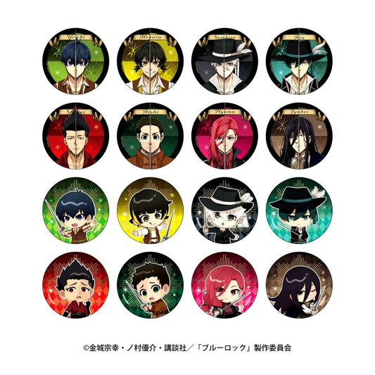Set of 16 Blue Lock animega x Sofmap Advance Sales Fair Three Musketeers Concept Trading Metallic Button [USED]