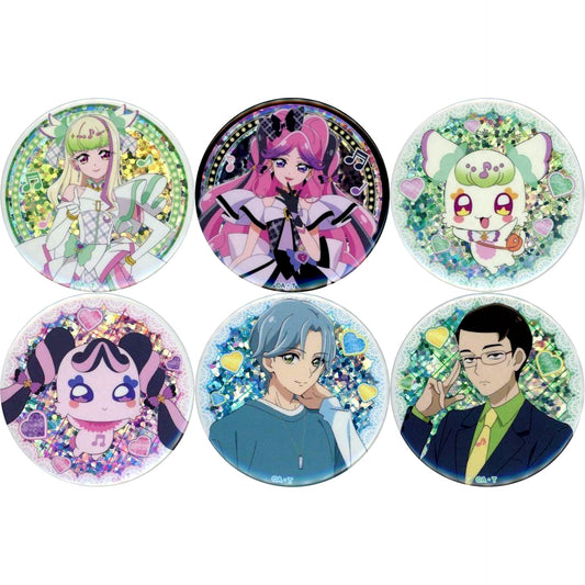 Set of 6 Kimi to Idol Precure Hologram Button Part 2 [USED]