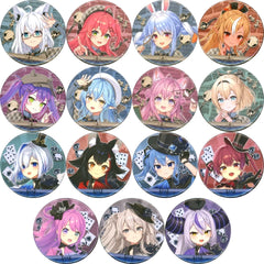 Set of 15 Virtual YouTuber hololive Detective and Phantom Thief Mystery in the Museum Character Button Collection [USED]