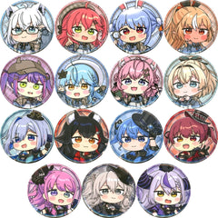 Set of 15 Virtual YouTuber hololive Detective and Phantom Thief Mystery in the Museum Character Button Collection Mini Character Ver. [USED]