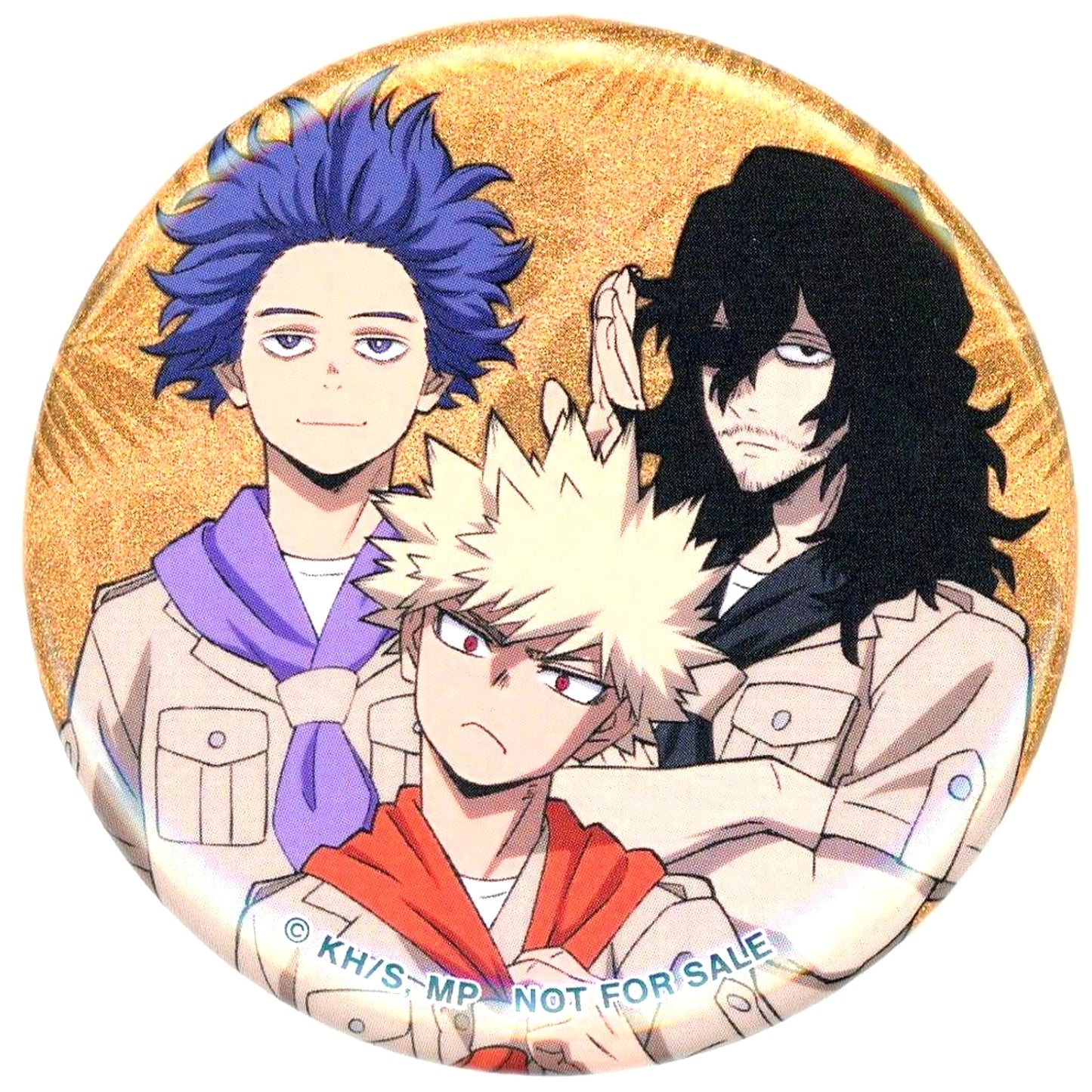 Katsuki Bakugo & Hitoshi Shinso & Shota Aizawa My Hero Academia x Tobu Zoo 2025 Illustration Safari Look Ver. Trading Glitter Button Event Limited BOX Bonus [USED]