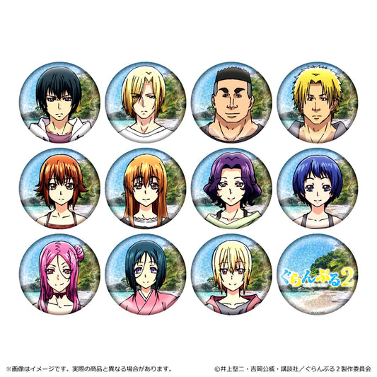 Set of 12 Grand Blue Dreaming Season 2 Hologram Button [USED]