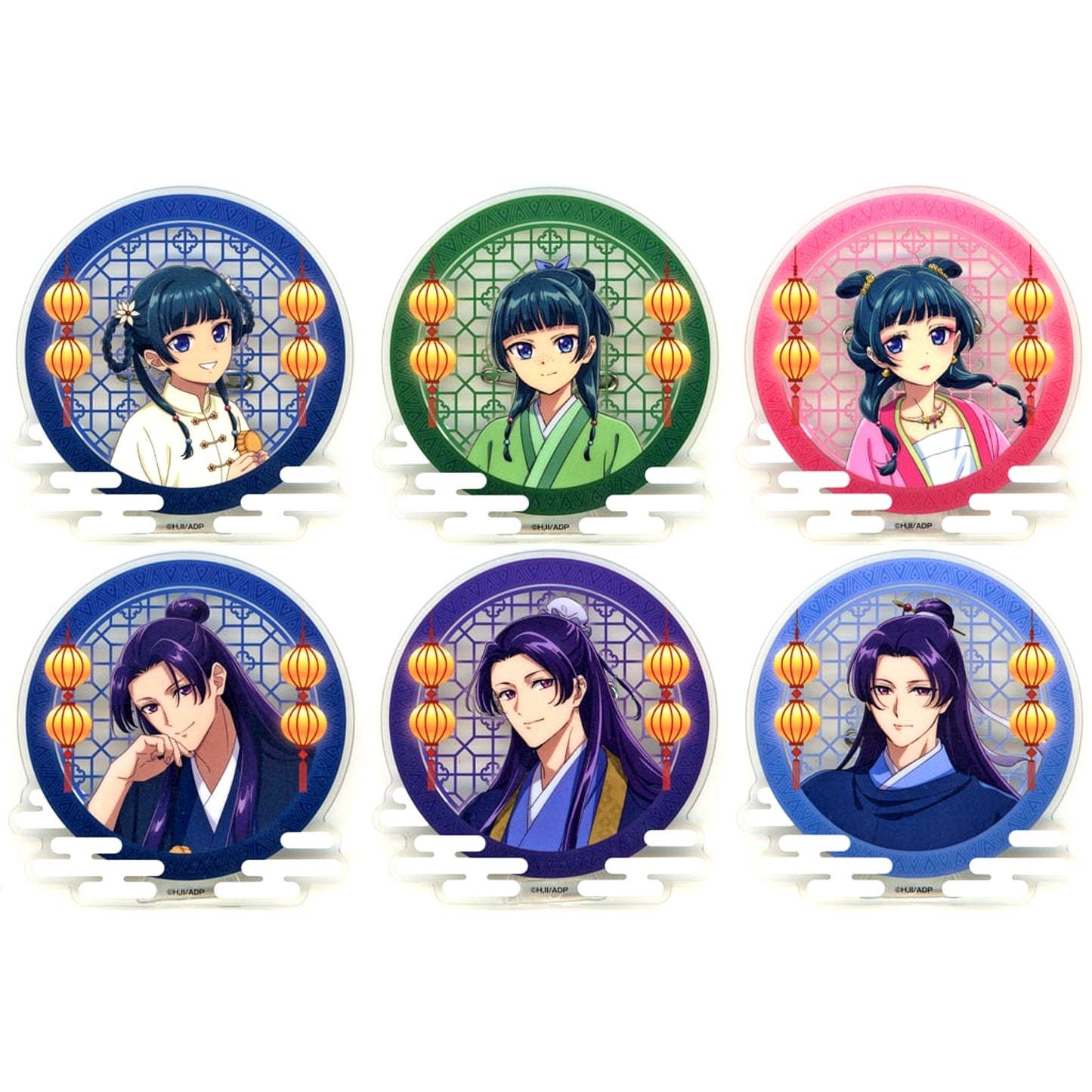 Set of 6 The Apothecary Diaries POP UP STORE in Hands Acrylic Stand Button Collection Autumn [USED]