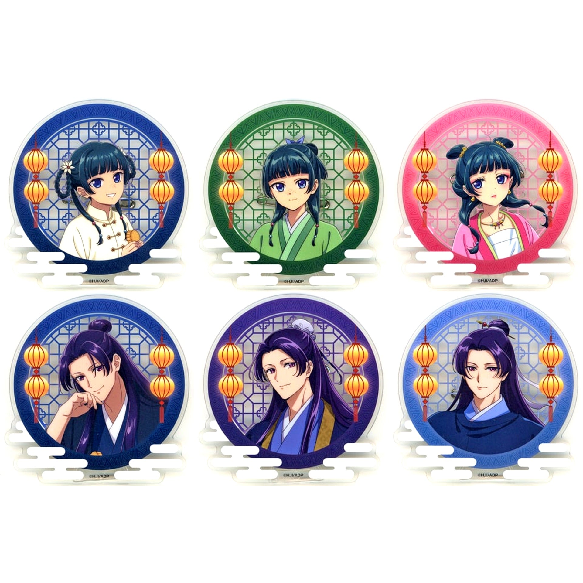 Set of 6 The Apothecary Diaries POP UP STORE in Hands Acrylic Stand Button Collection Autumn [USED]