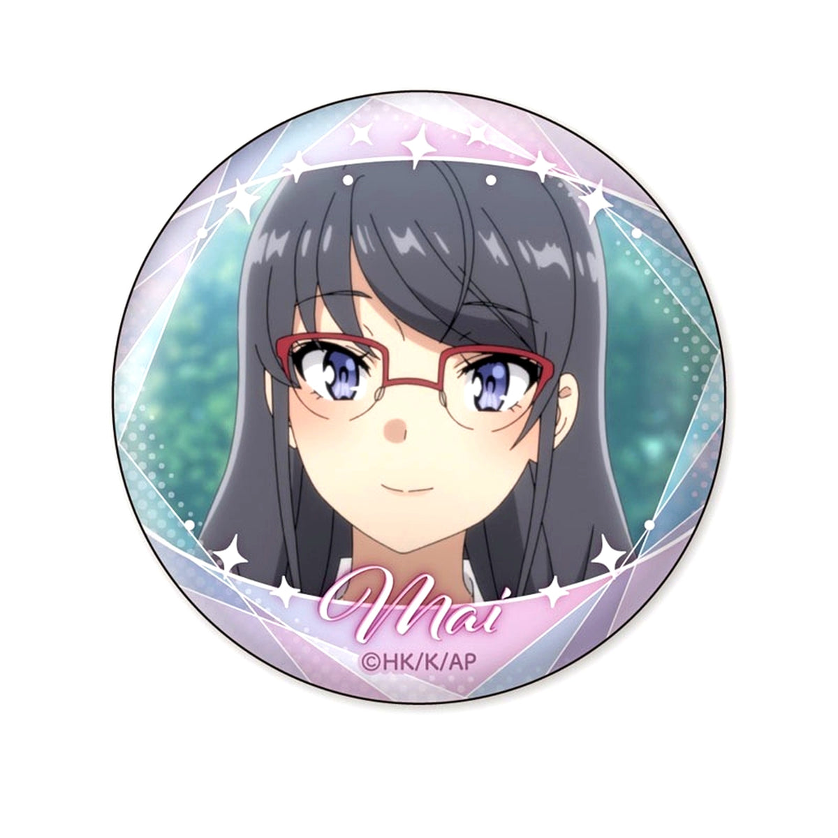 Mai Sakurajima Ver. E Rascal Does Not Dream of Santa Claus Face Collection Button [USED]