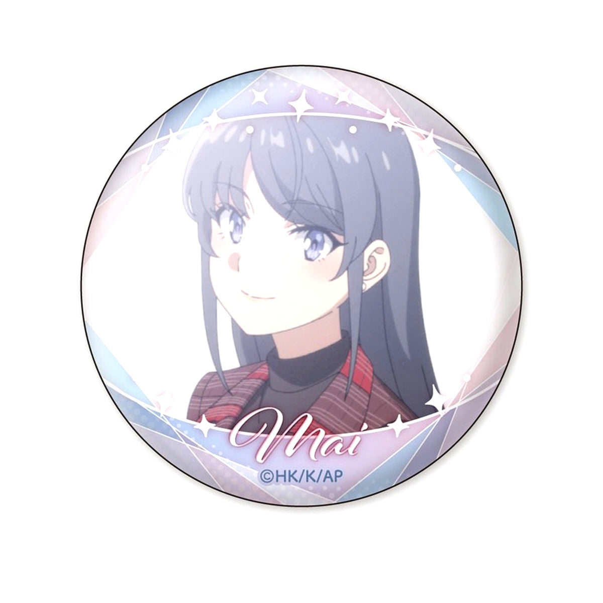 Mai Sakurajima Ver. F Rascal Does Not Dream of Santa Claus Face Collection Button [USED]