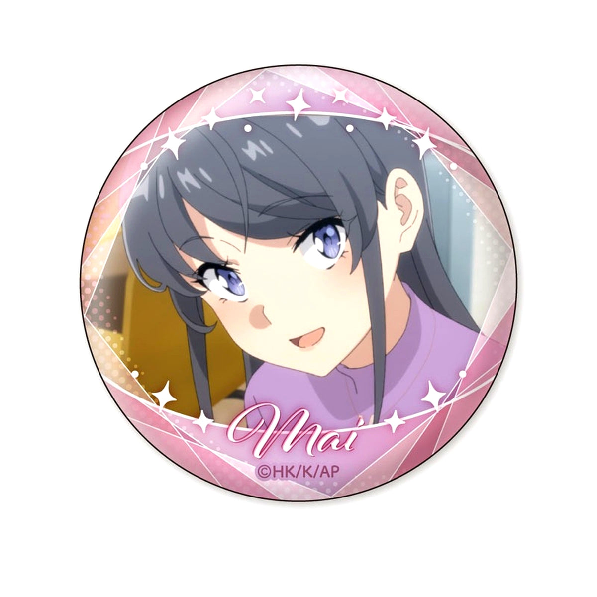 Mai Sakurajima Ver. G Rascal Does Not Dream of Santa Claus Face Collection Button [USED]