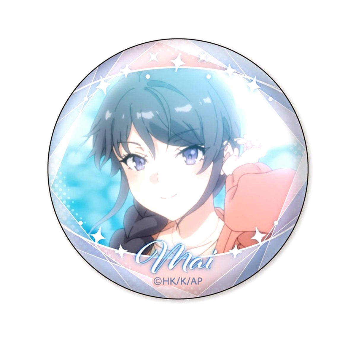 Mai Sakurajima Ver. H Rascal Does Not Dream of Santa Claus Face Collection Button [USED]