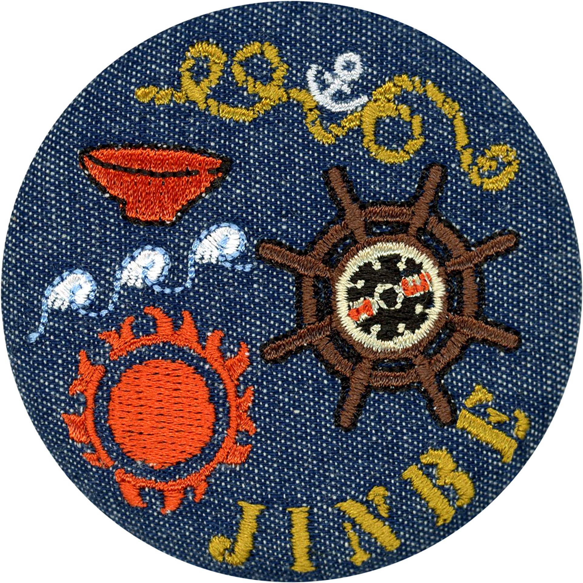 Jinbe One Piece Denim Embroidery Button Vol.1 [USED]