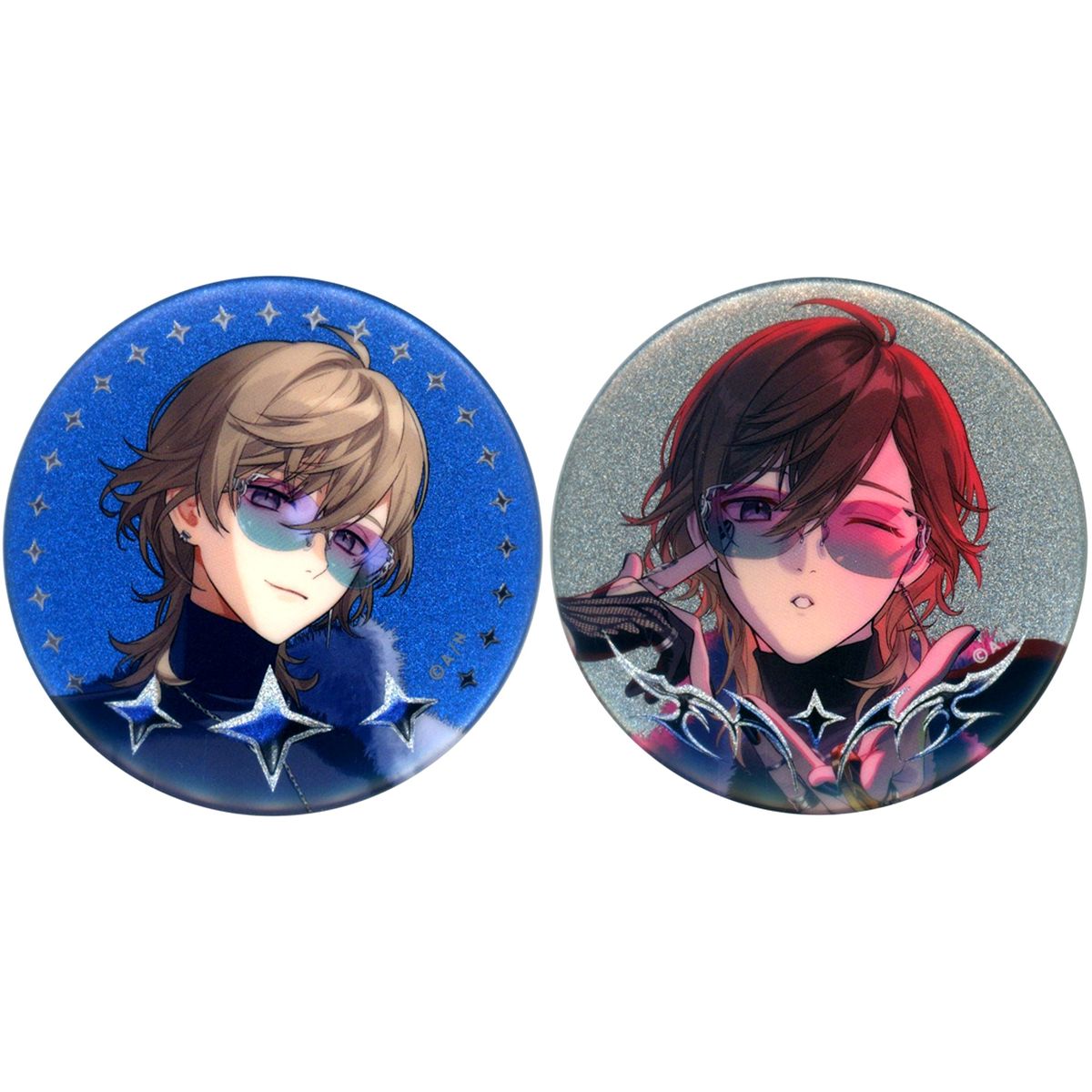 Set of 2 Kanae, ChroNoiR Virtual YouTuber Nijisanji Glitter Button Choose Your Favorite [USED]