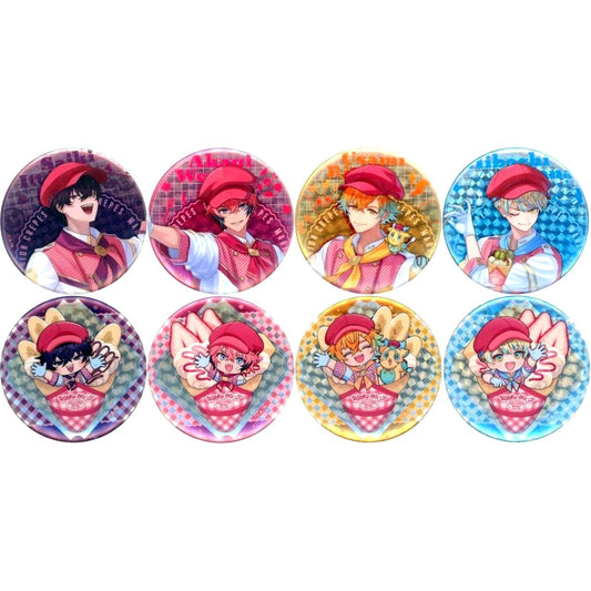 Set of 8 Oriens Virtual YouTuber Nijisanji x MARION CREPES Trading Glitter Button [USED]