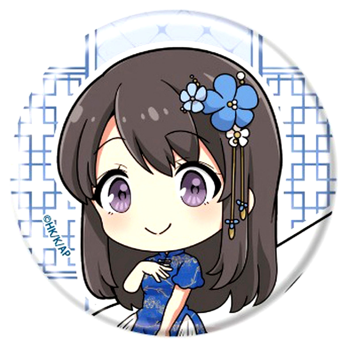 Uzuki Hirokawa No. 4 Rascal Does Not Dream of Santa Claus Button New & Redrawn Illustration No. 02 [USED]