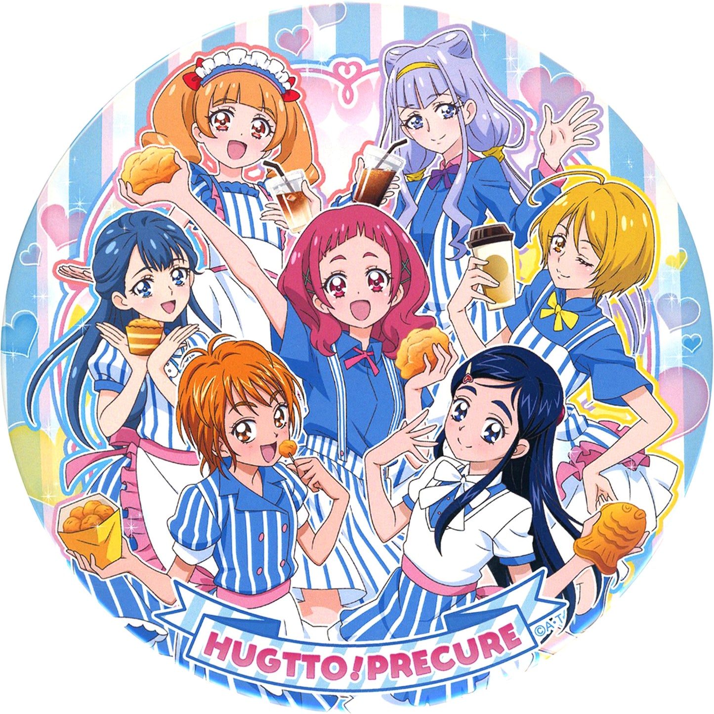 All Characters Hugtto! Precure & Futari wa Precure x Lawson DX Huge Button Original Goods Set Loppi Limited [USED]