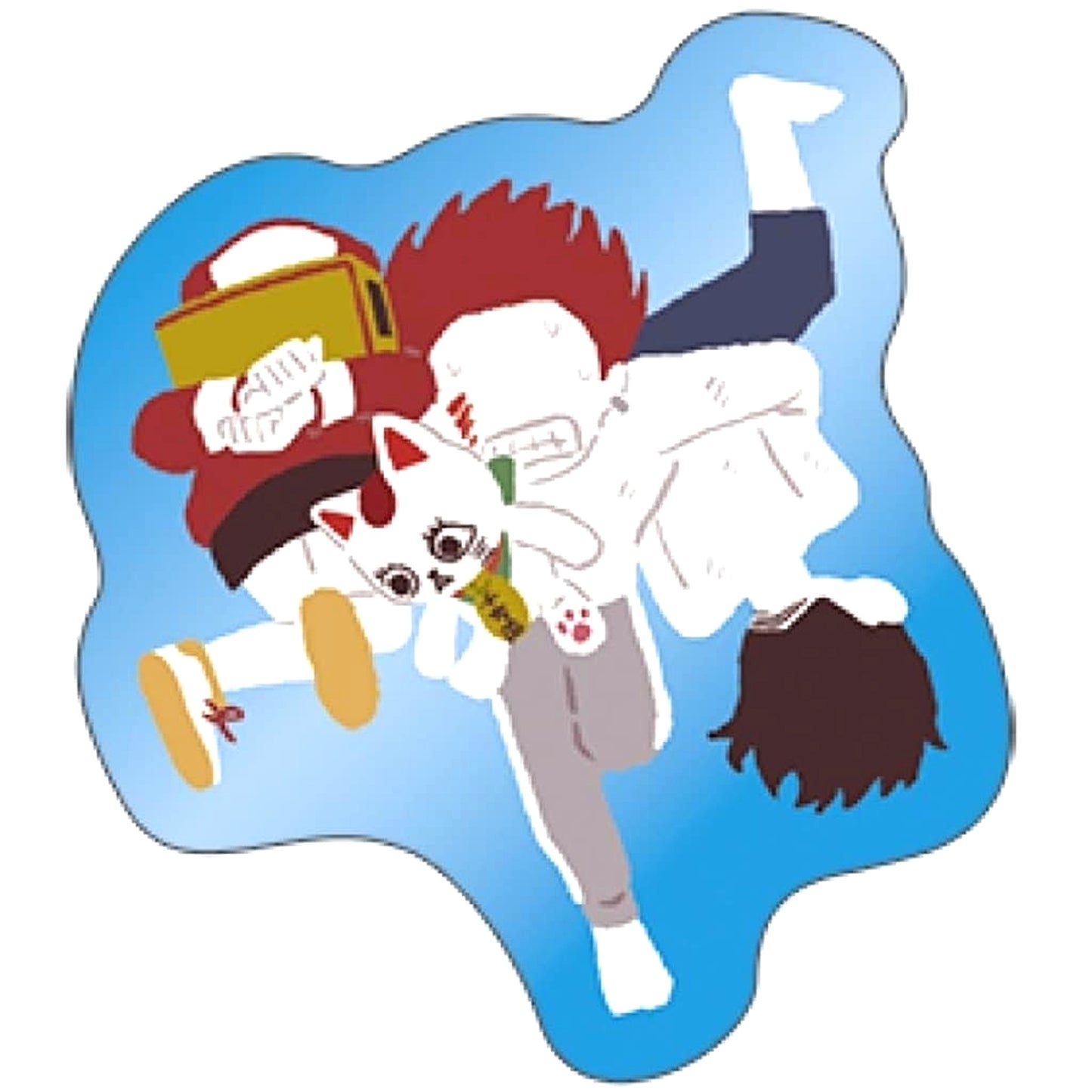 Dandadan Momo and Okarun and Jiji Yuru Palette Pins [USED]