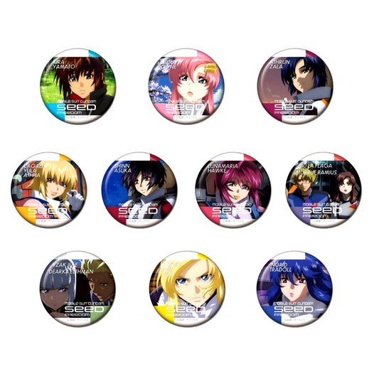 Set of 10 Memory CAN Button Mobile Suit Gundam SEED FREEDOM [USED]