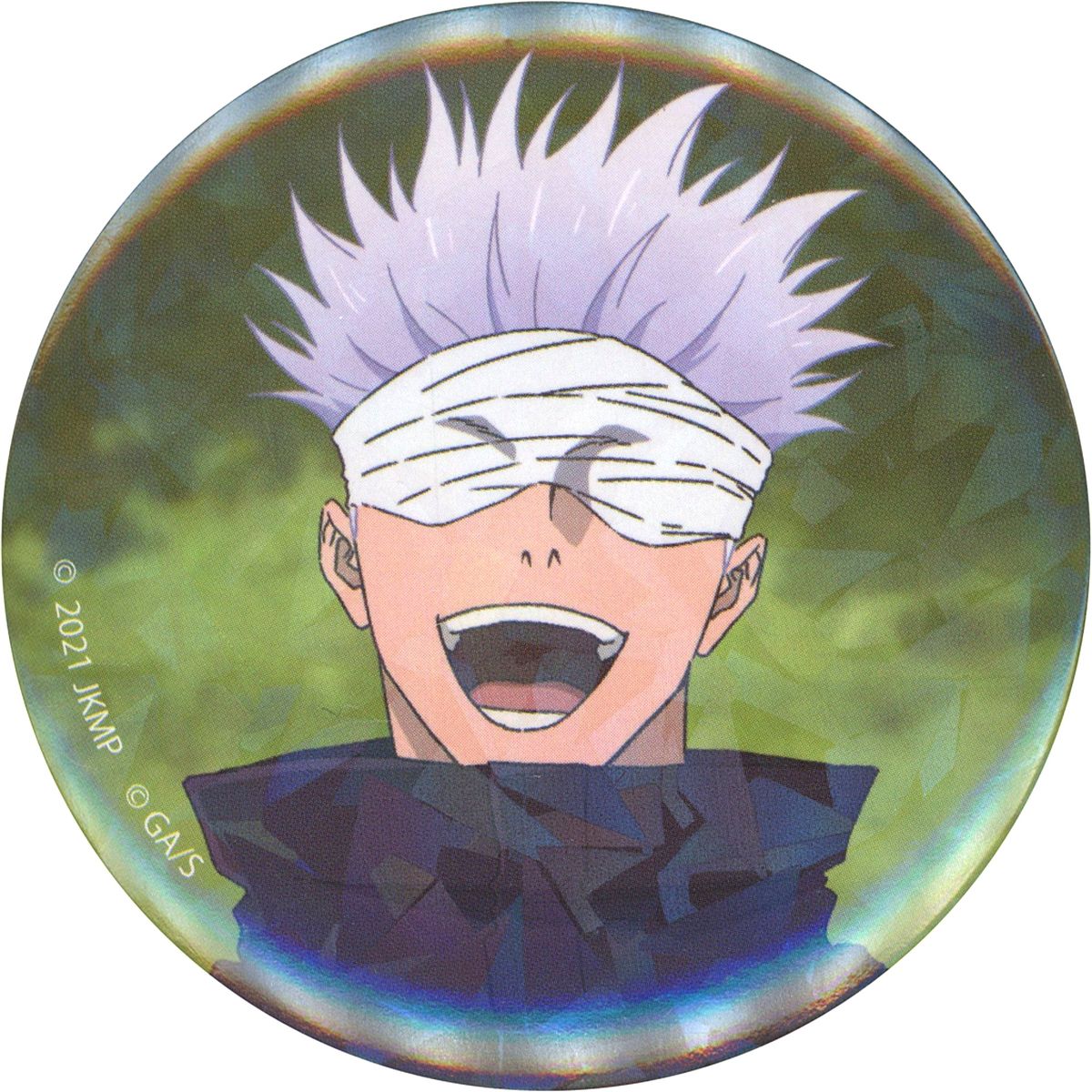 Satoru Gojo Movie Jujutsu Kaisen 0 Trading Holo Button [USED]