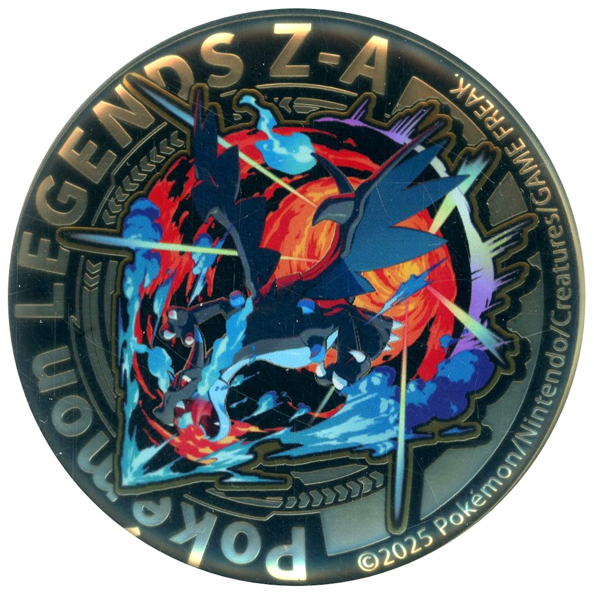 Mega Charizard X Gold Button 24K Gold Plated Switch Software Pokemon LEGENDS Z-A Aeon Purchase Bonus [USED]