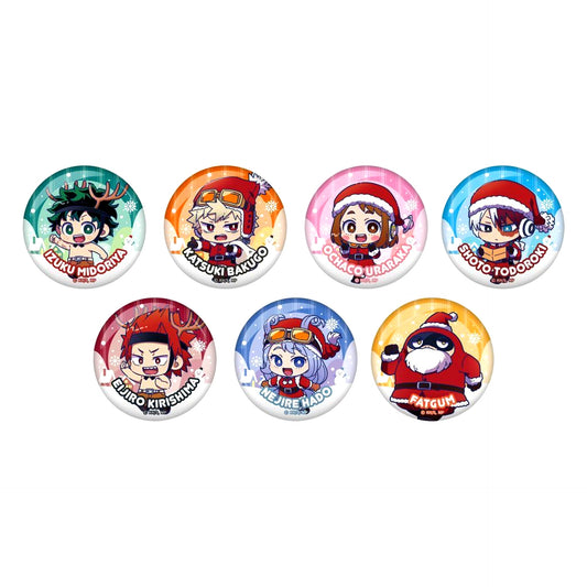Set of 7 My Hero Academia Button Collection Mini Character [USED]