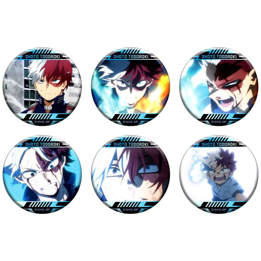 Set of 6 Shoto Todoroki My Hero Academia Button Badge Collection [USED]