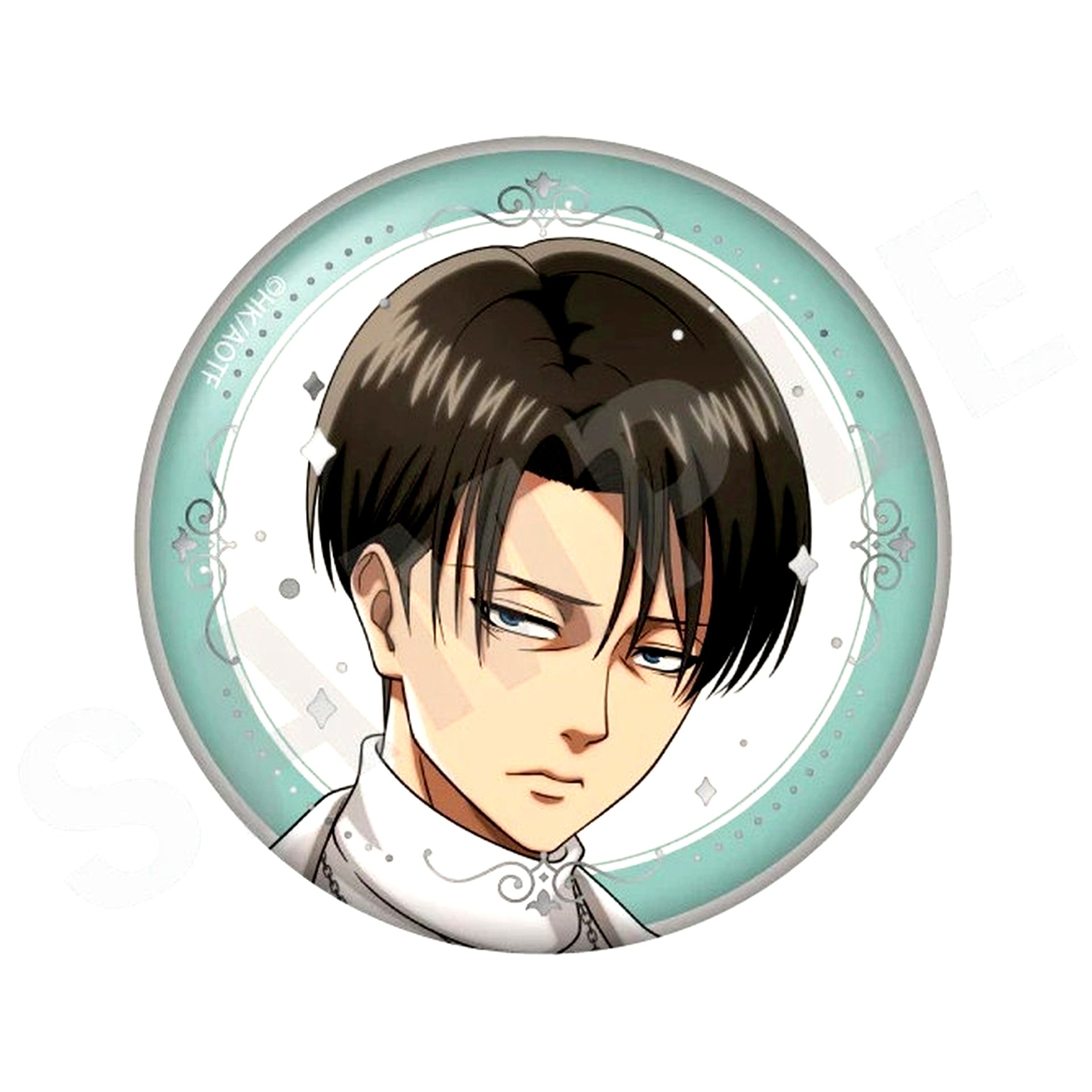 Levi Close-up Attack on Titan White Coord Series Glitter Trading Button [USED]