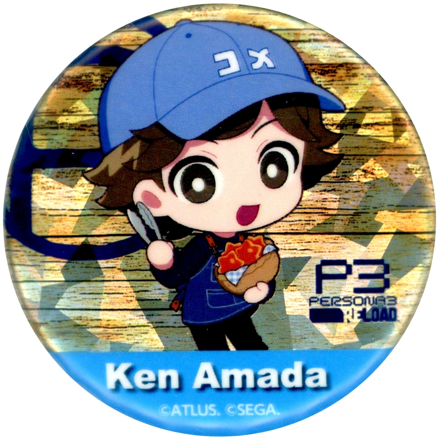 Ken Amada Persona 3 Reload Persona 5 The Royal Hologram Button P3R R Baker Collaboration Cafe [USED]