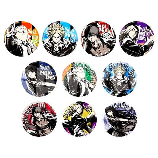 Set of 10 Sakamoto Days Trading Button Neo Painting Ver. [USED]