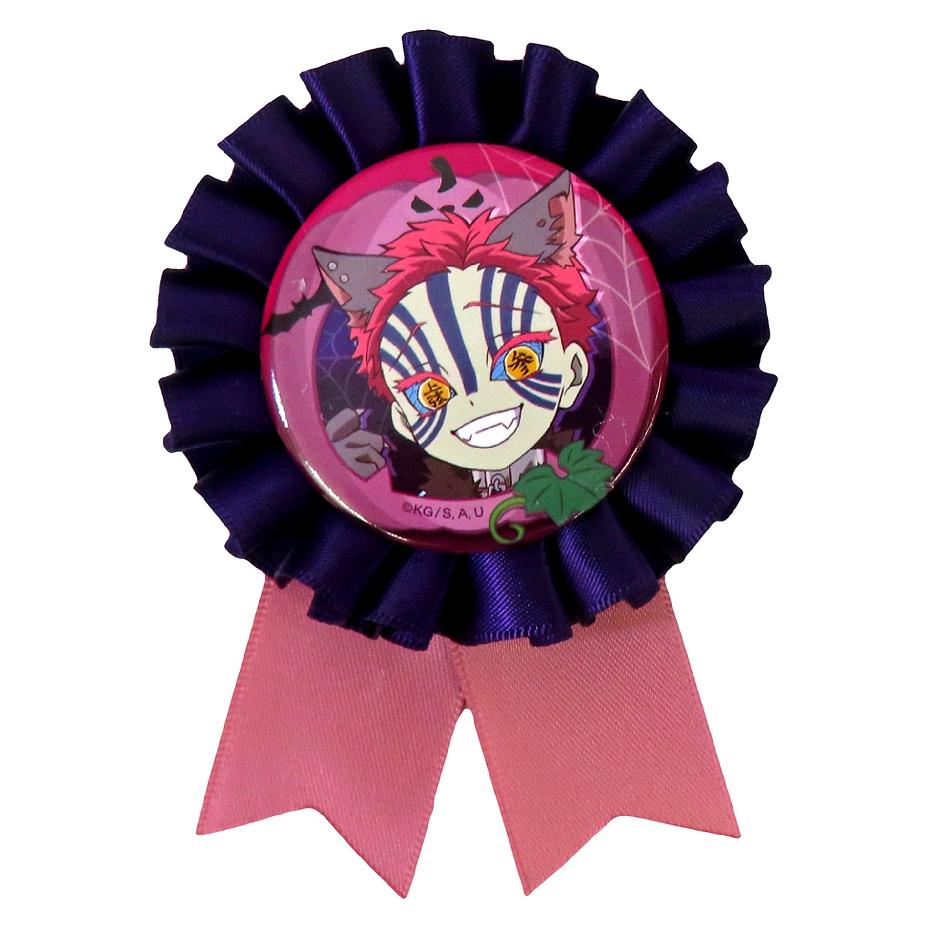 Akaza Demon Slayer Kimetsu no Yaiba Random Corsage Style Badge A ufotable Cafe Machi Asobi CAFE DINING Halloween Event 2025 [USED]