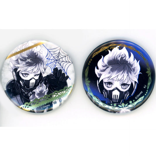 Ortho Shroud Disney Twisted Wonderland Scary Dress Ver. Monochrome Foil Stamped Button Set Animate Girls Festival 2025 Goods [USED]