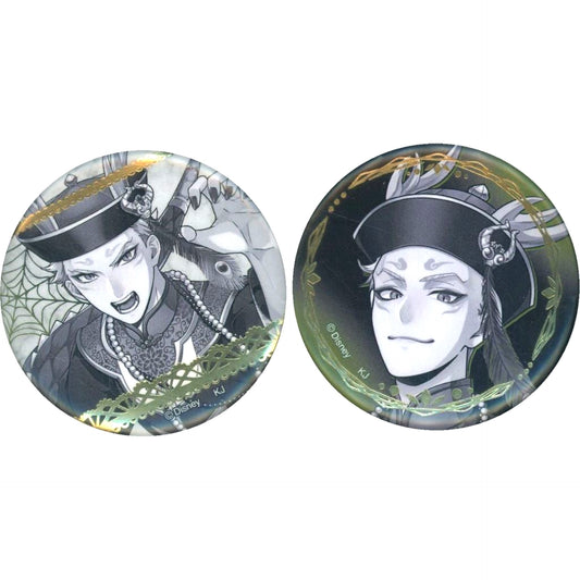 Sebek Zigvolt Scary Dress Ver. Monochrome Foil Stamped Button Set Disney Twisted Wonderland Animate Girls Festival 2025 Goods [USED]
