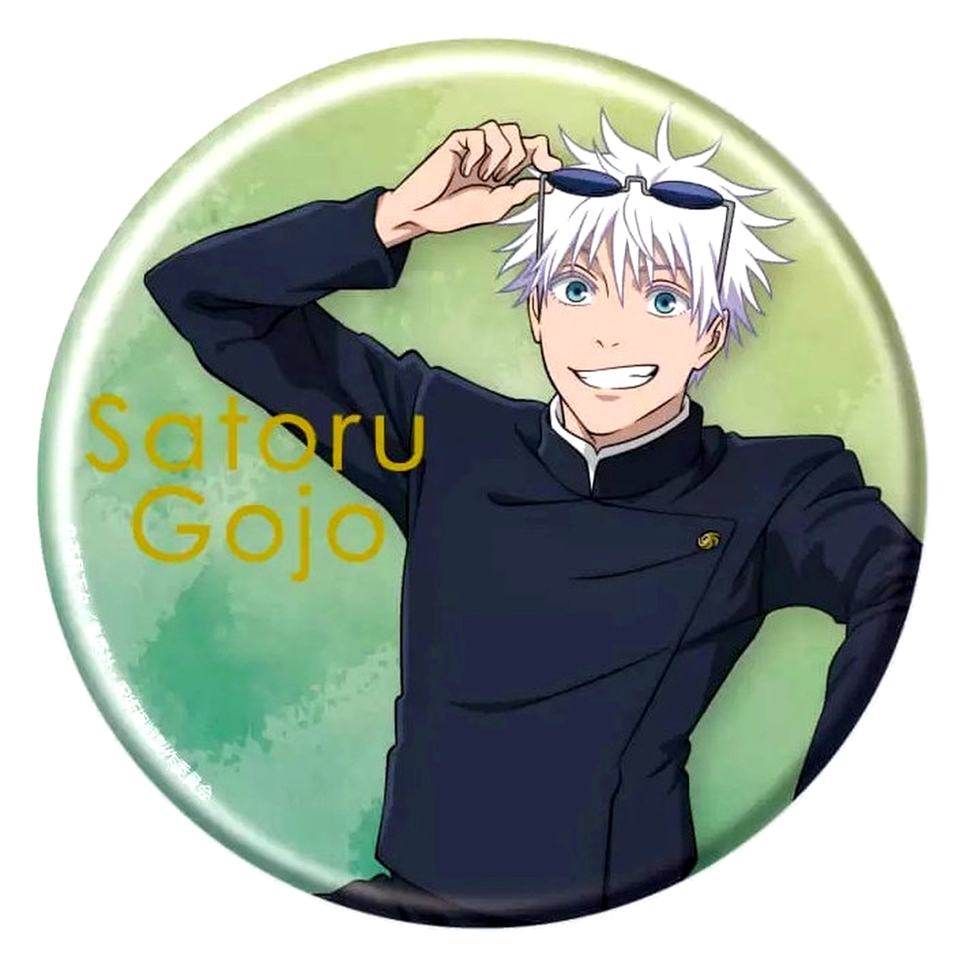 Satoru Gojo Jujutsu Kaisen Hidden Inventory Premature Death Trading Foil Stamped Big Button 75mm Class Photo [USED]