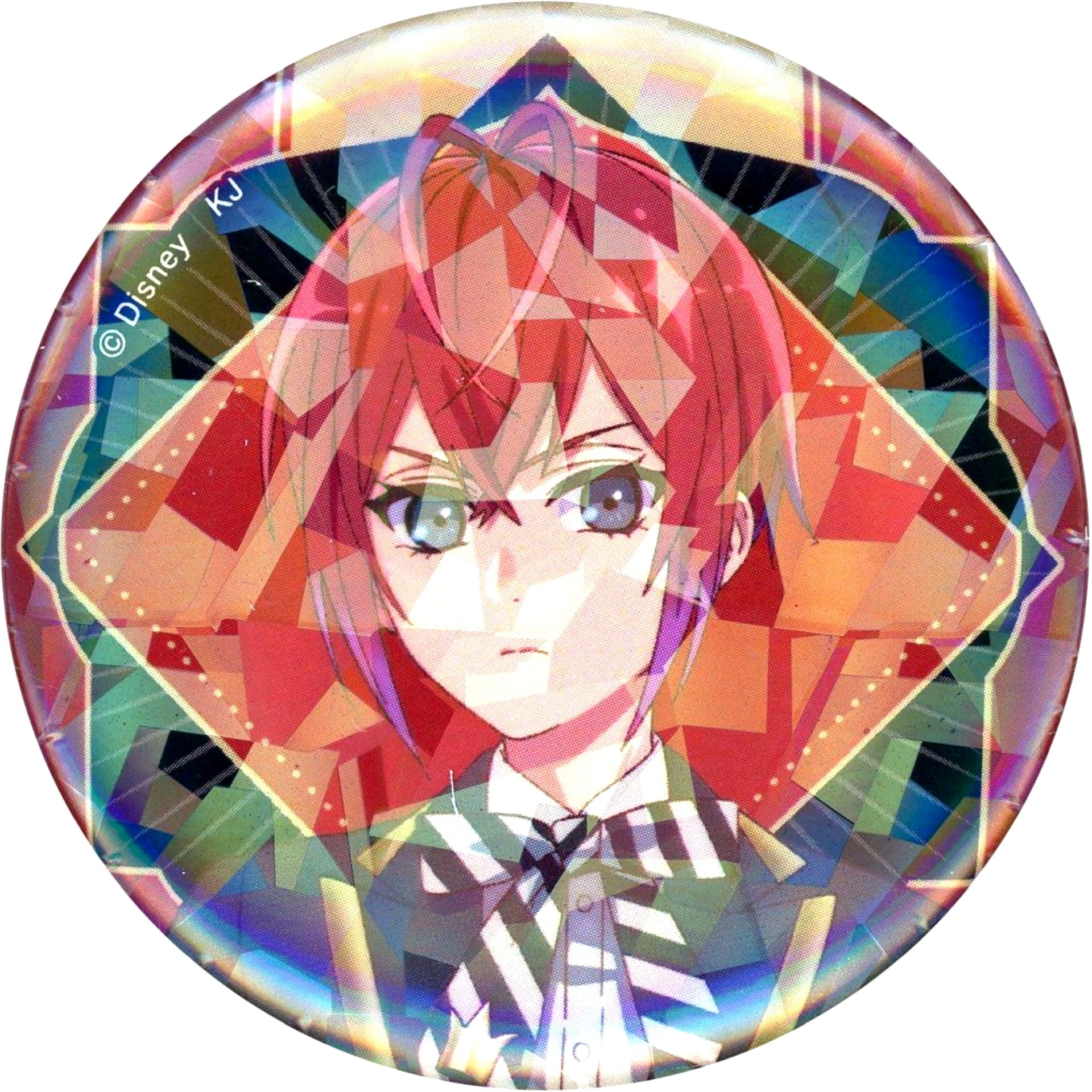 Riddle Rosehearts Disney Twisted Wonderland The Animation Trading Hologram Button Dormitory Head Ver. [USED]