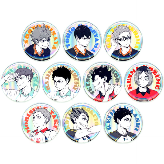 Set of 10 Haikyu!! Portrait Shiny Button [USED]