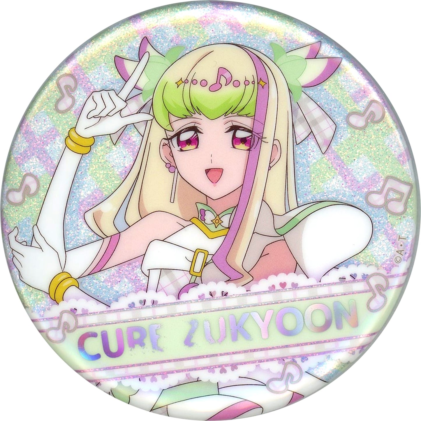 Cure Zukyun With Name Kimi to Idol Precure Exhibition Toki Trading Button Vol.2 [USED]