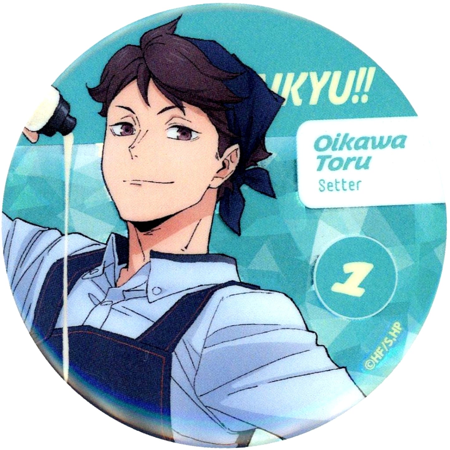 Toru Oikawa Haikyu!! Trading Hologram Button Ootoya Lead to Victory Power Meal! Collabo Campaign [USED]