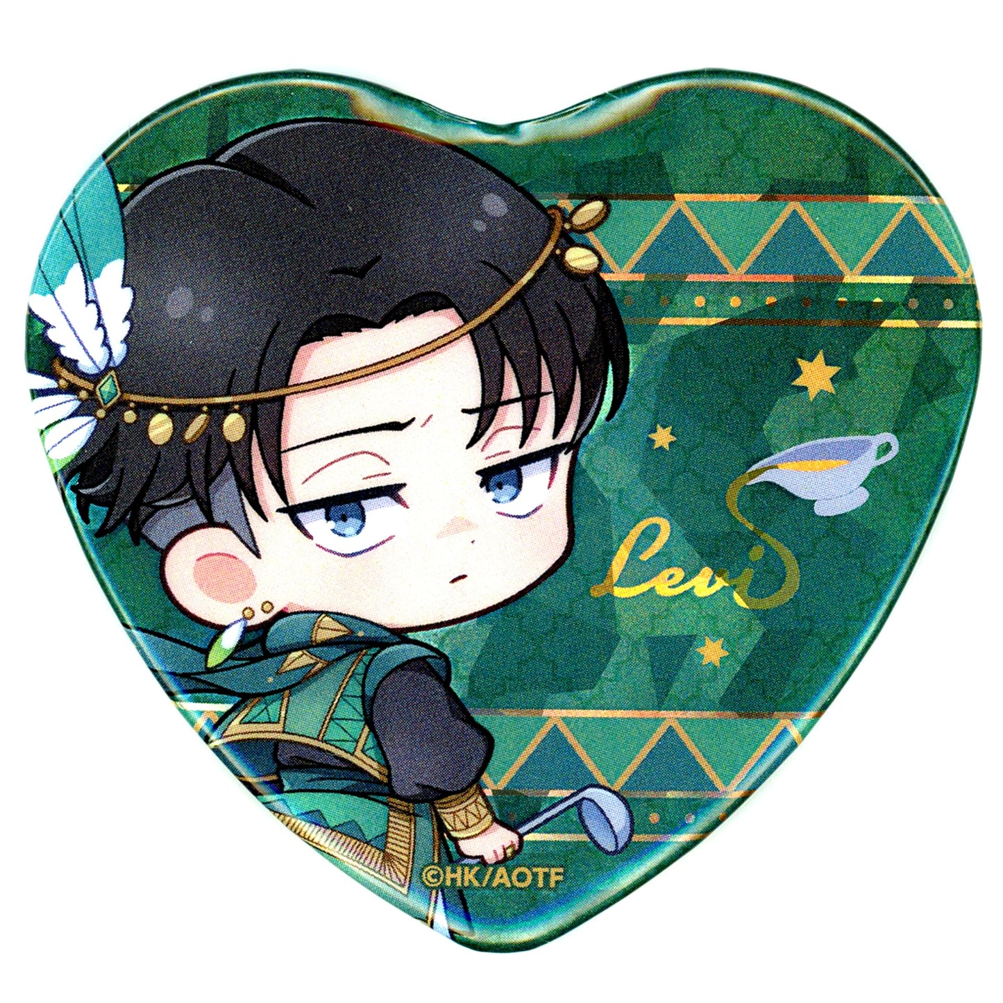 Levi Ackerman Heart Badge Attack on Titan x 100 Hours Curry [USED]