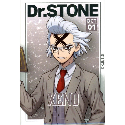 Dr. Xeno Prize D-9 Dr.STONE Kujibikido Online Kuji Autumn of Reading Edition Rectangle Button [USED]