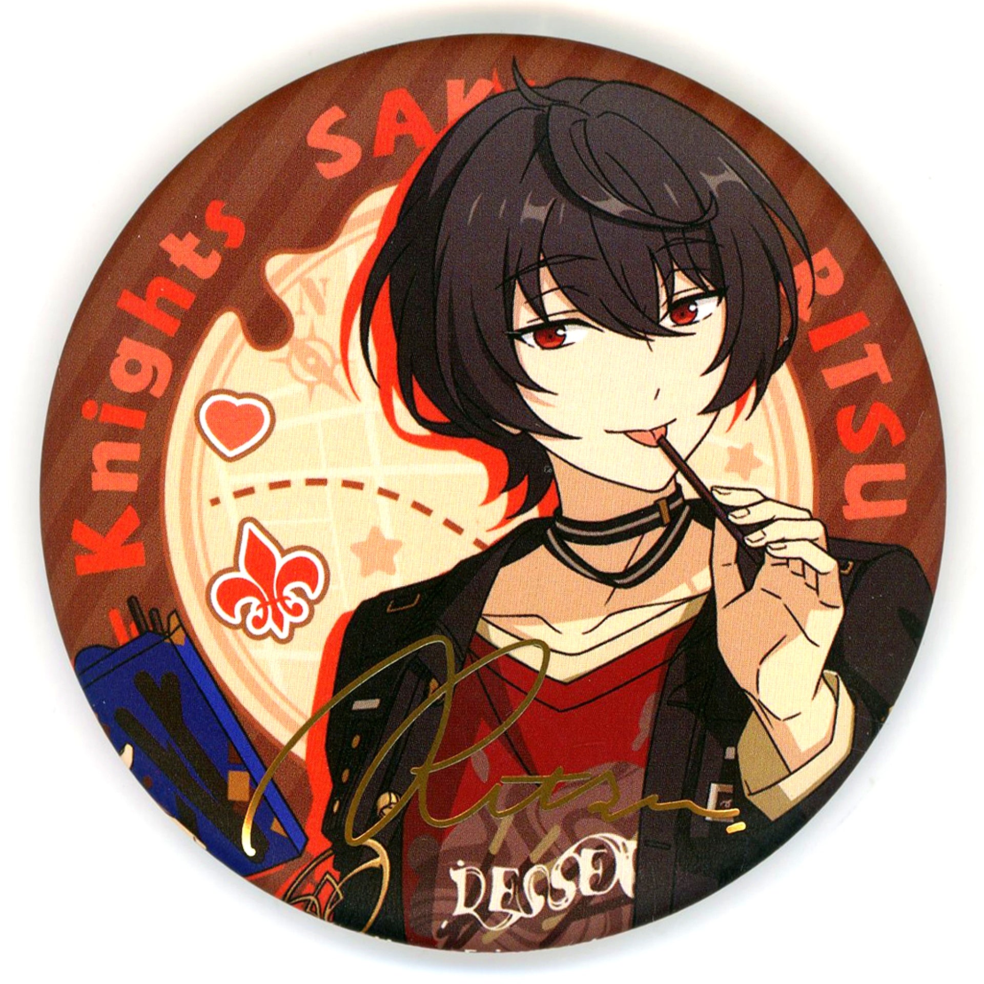 Single Item Ritsu Sakuma Badge Ensemble Stars x Glico x TapTap Ritsu Sakuma Premium Box China Limited [USED]