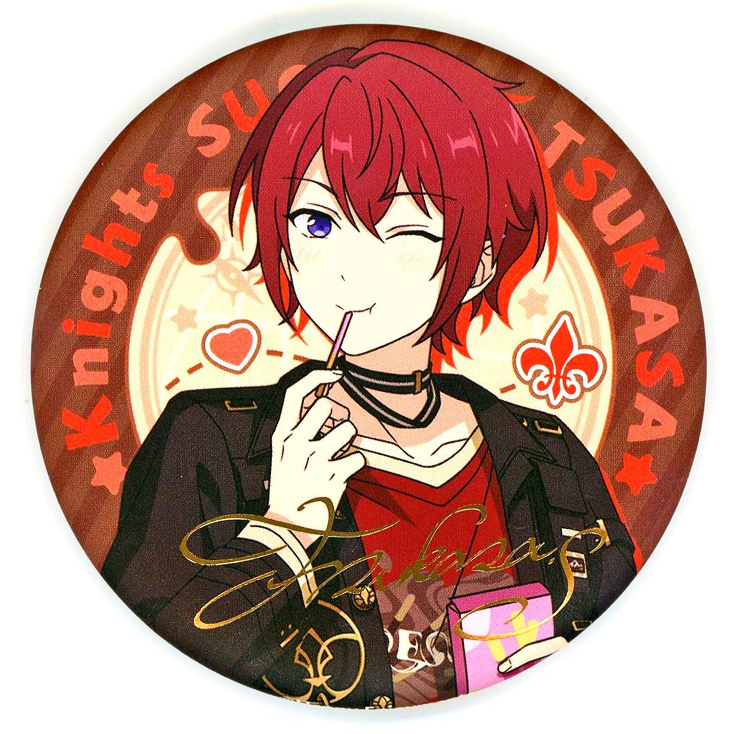 Single Item Tsukasa Suou Badge Ensemble Stars x Glico x TapTap Tsukasa Suou Premium Box China Limited [USED]