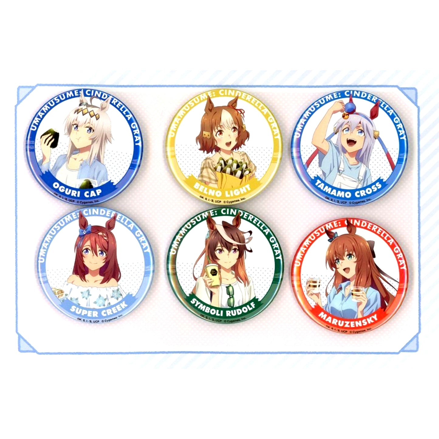 All Characters Umamusume Cinderella Gray Button Complete Set Casual Wear ver. Lawson Loppi HMV Exclusive [USED]