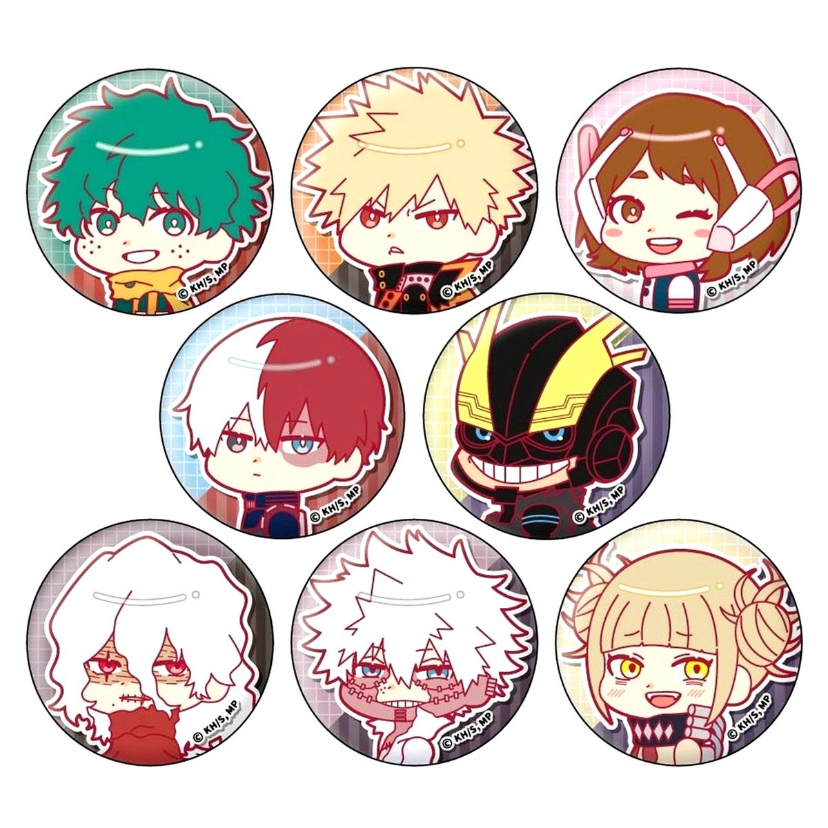 Set of 8 My Hero Academia MuniChara Button Badge [USED]