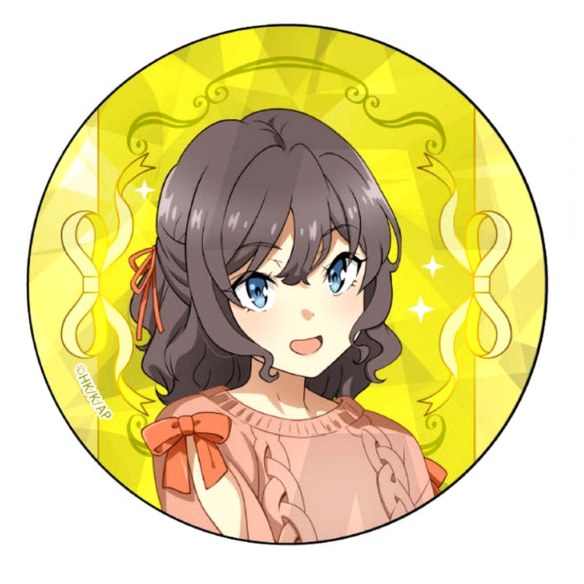 Sara Himeji Rascal Does Not Dream of Santa Claus Trading Button BicCamera & animega x Sofmap Pre-sale Fair [USED]