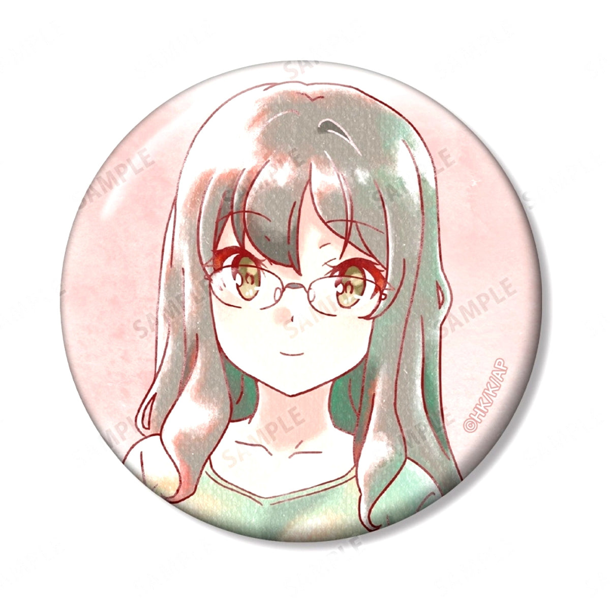 Rio Futaba Rascal Does Not Dream of Santa Claus Trading Ani-Art Aqua Label Button [USED]