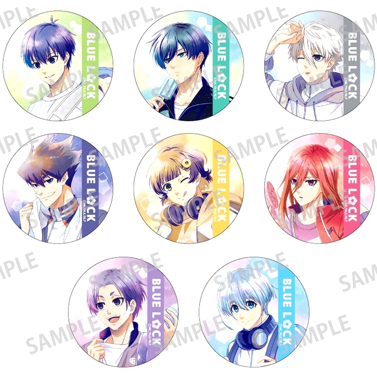 Set of 8 Blue Lock Kamiani TOUCH Nostalgia Trading Button [USED]