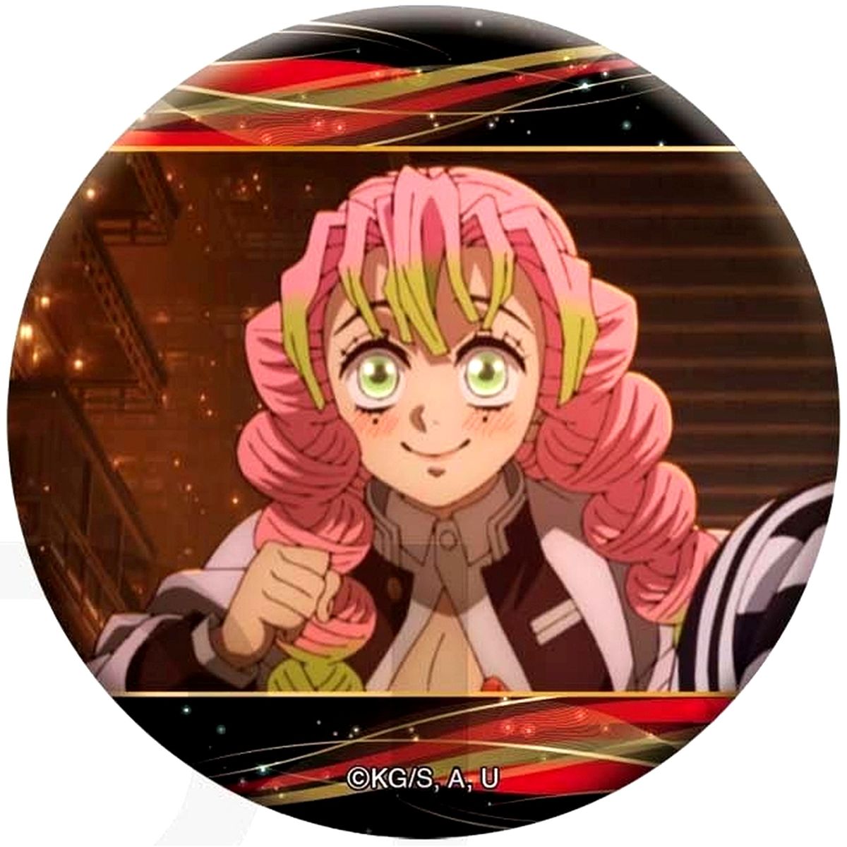 Mitsuri Kanroji Demon Slayer: Kimetsu no Yaiba Chara Badge Collection Button B [USED]