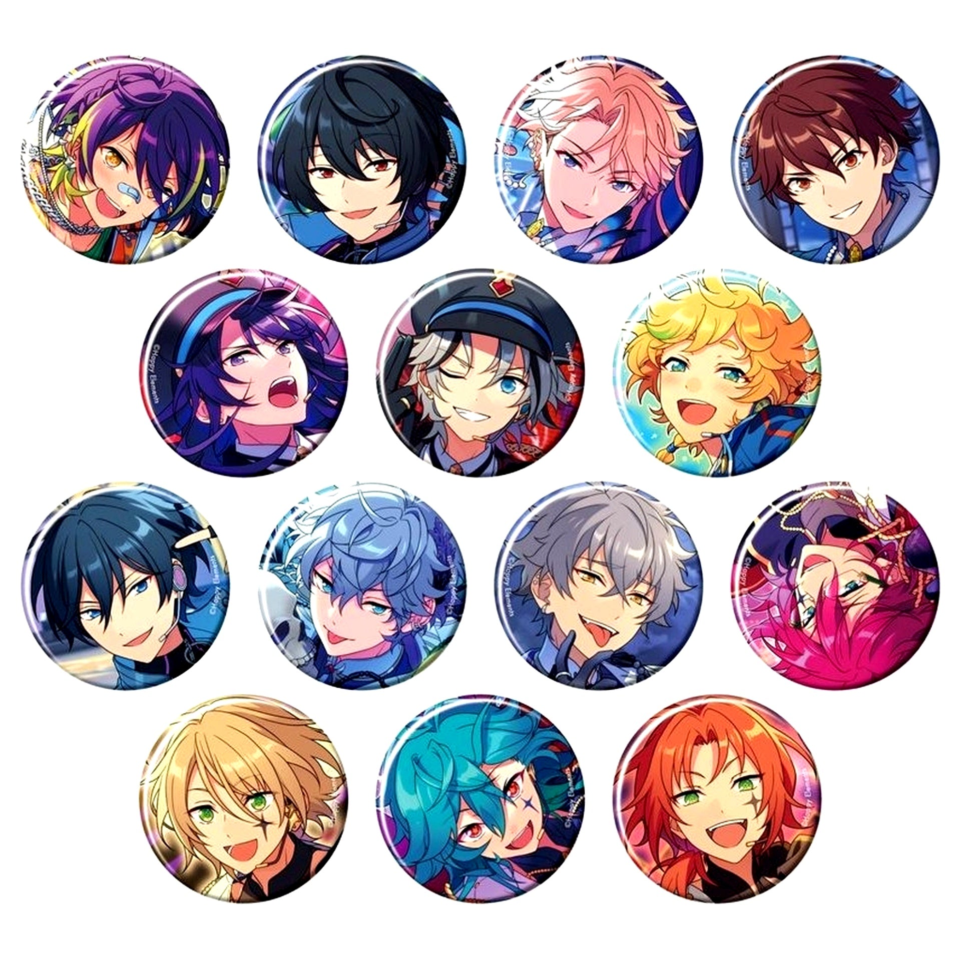 Set of 14 Ensemble Stars Bright me up 2025 Oct. Idol Side Collection Button [USED]