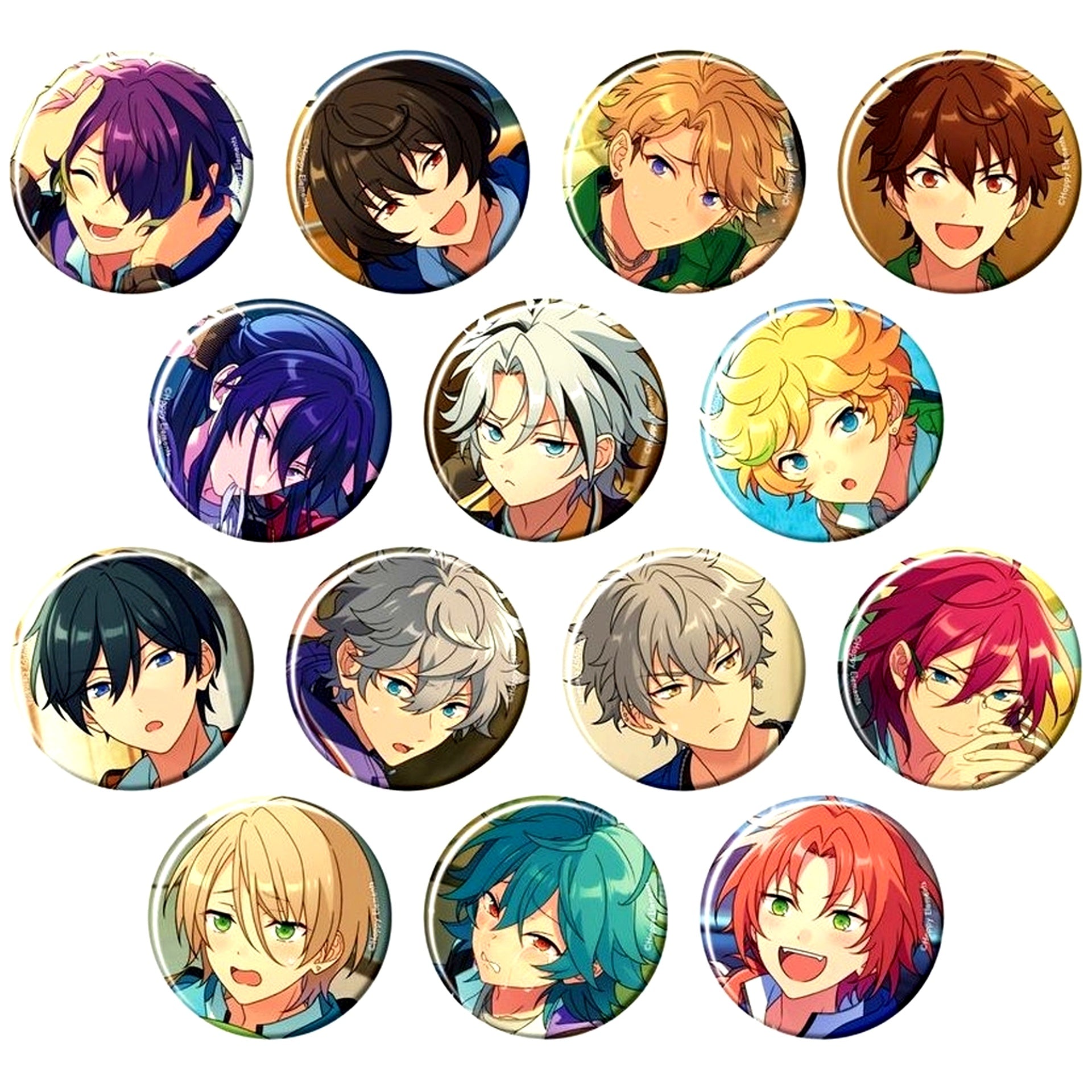 Set of 14 Ensemble Stars Bright me up 2025 Oct. Casual Side Collection Button [USED]