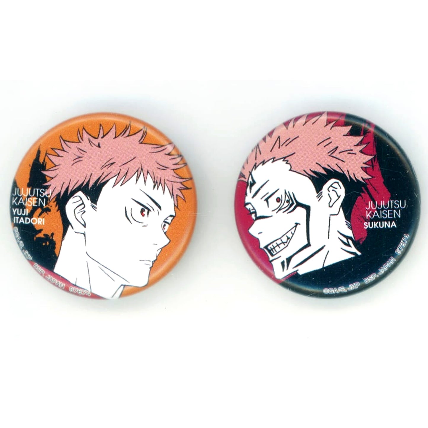 Jujutsu Kaisen Yuji Itadori Ryomen Sukuna Ichiban Kuji 5th Anniversary Button Set Prize L [USED]