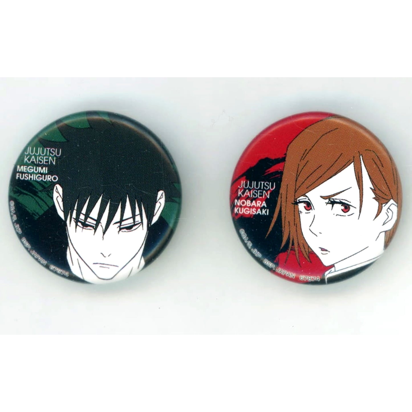 Jujutsu Kaisen Megumi Fushiguro Nobara Kugisaki Ichiban Kuji 5th Anniversary Button Set Prize L [USED]