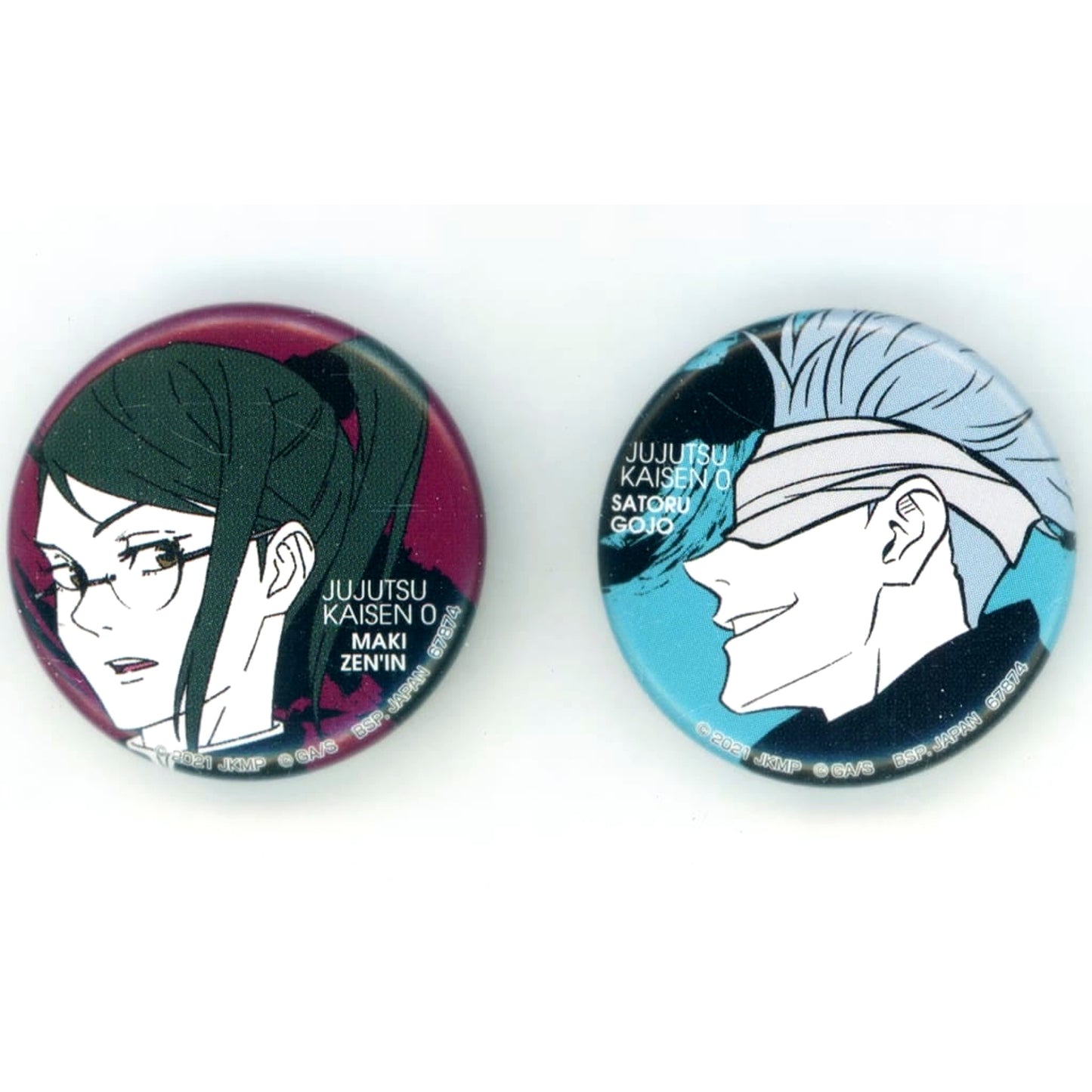 Jujutsu Kaisen Satoru Gojo Maki Zenin Ichiban Kuji 5th Anniversary Button Set Prize L [USED]