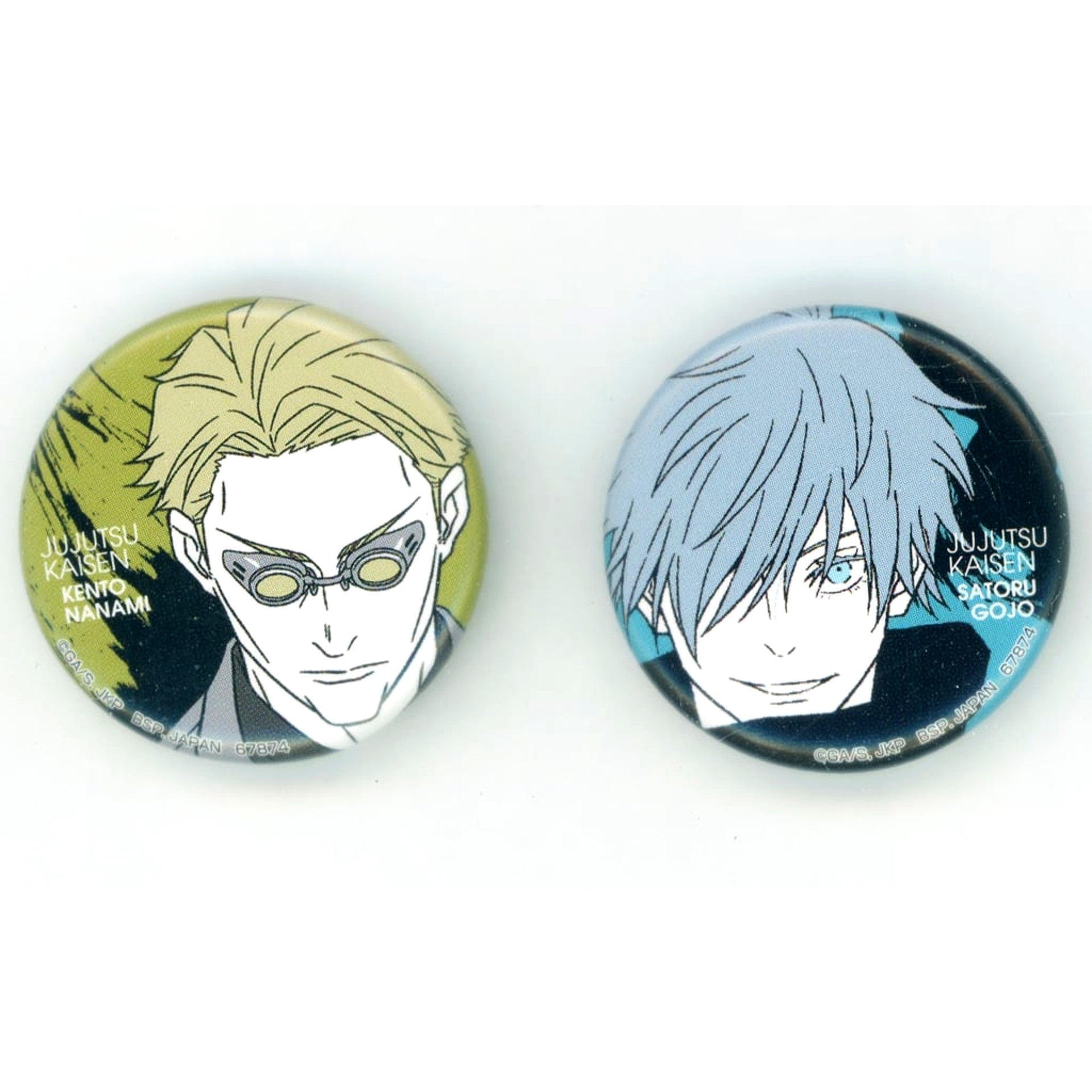 Kento Nanami / Satoru Gojo Badge Set Ichiban Kuji Jujutsu Kaisen 5th Anniversary Prize L [USED]